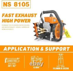 105cc Chainsaw Gas Power with 42'' Guide Bar and Chain Compatible with 070 Mill