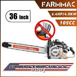 105cc Gas Chainsaw with 36'' Bar Chain Compatible with Stihl MS070 MS090 MS1050