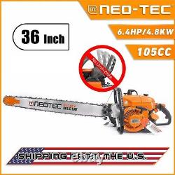 105cc Gas Chainsaw with 36'' Guide Bar Chain Compatible with Stihl G070 070 090