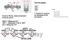 18 Chain. 325.063 74 DL Full Chisel SKIP fits many mid sized Stihl saws