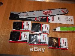 18 Oregon 183SLBA074 chainsaw guide bar + 6 22BPX068G chain 025 MS 250 MS251