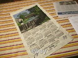 1978 Stihl Canada Chain Saws Dealership Large Cloth Calender Sign Vintage Retro