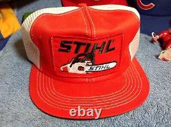 1980's STIHL chain saw half mesh KAY truckers hat