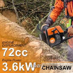 24 Inch 72cc Top Handle Chainsaw 3.6KW 4.8HP 2-Cycle For Stihl MS381 MS380 038