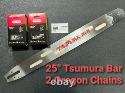 24 TsuMura Light Weight Bar & 2 Chains Stihl Chainsaw 3/8.050 204FK4