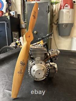 2 stroke 5.18cc 6.5hp chainsaw converted airplane engine. 24x10 prop