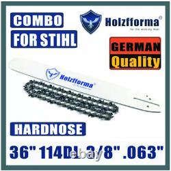 36 3/8.063 114DL Guide Bar Saw Chain Compatible With Stihl MS660 MS661 MS650