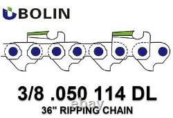 36 Ripping chain 3/8.050 gauge 114 DL top quality pro chain