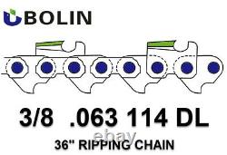 36 Ripping chain 3/8.063 gauge 114 DL top quality pro chain Rpl A3EPRP-114