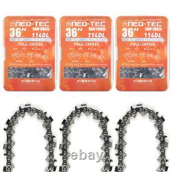 3 Packs 36'' Saw Chains 3/8'' 0.063'' 114DL For STIHL MS650 MS660 MS661 36'' Bar