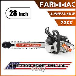 72cc Chainsaw Gas Power Head with 28'' Guide Bar Compatible with MS381 MS380 038
