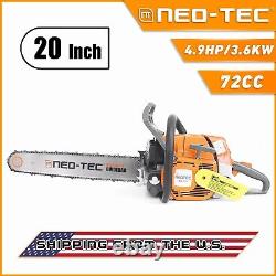72cc Chainsaw Gas Power with 20'' Guide Bar and Chain Compatible with 038 MS 381