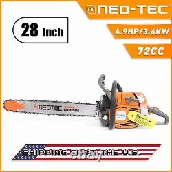 72cc Chainsaw Gas Power with 28'' Guide Bar and Chain Compatible with 038 MS 381