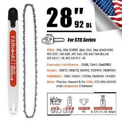 72cc Chainsaw Gasoline Power with 28'' Guide Bar Saw Chain Compatible with MS381
