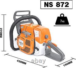 72cc Gas Chainsaw 2-Cycle Power Head Compatible with MS 038 380 381 No Bar/Chain
