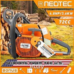 72cc Gas Powered Chainsaw with 28 Bar and chain Compatible with MS 038 380 381