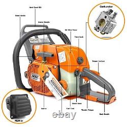 72cc Gas Powered Chainsaw with 28 Bar and chain Compatible with MS 038 380 381