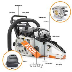 72cc Gas Pro Chainsaw with 28'' Guide Bar Chain Compatible with MS381 MS380 038