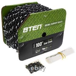 8TEN Chainsaw Chain Bulk Reel Full Chisel 100 Foot. 050 3/8 Pitch