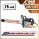 92cc Gas Chainsaw with 28'' Bar Chain Compatible with MS660 For Milling Cut Wood