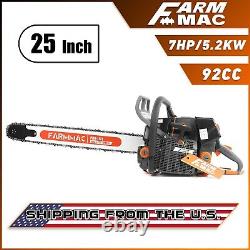 92cc Pro Gas Chainsaw with 25'' Bar Chain Compatible with MS660 For Milling Wood
