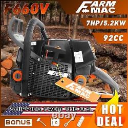 92cc Pro Gas Chainsaw with 25'' Bar Chain Compatible with MS660 For Milling Wood