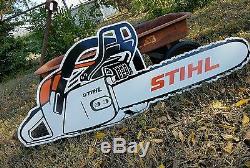 Antique Vintage Style Stihl Chain Saw Sign 4 Foot