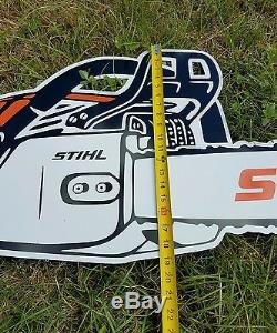 Antique Vintage Style Stihl Chain Saw Sign 4 Foot