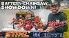Battery Chainsaw Showdown Stihl Vs Husky Vs Milwaukee