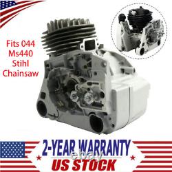 Fits 044 Ms440 Stihl Chainsaw Engine Motor Crankcase Cylinder Piston Crankshaft