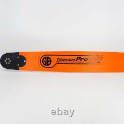 GB Titanium 24 Bar + 3-pack Duke's 3/8 Hard Chrome Chain Fits Stihl