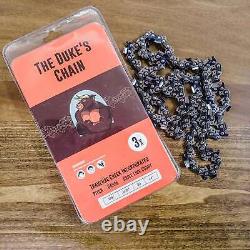 GB Titanium 28 Bar + 3-pack Duke's 3/8 Hard Chrome Chain Fits Stihl Mount