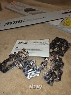 Genuine STIHL 16 Rollomatic E OEM Bar 3/8.050 55 Link 2 chains included