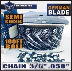 Holzfforma 100FT Roll 3/8.058 Saw Chain Compatible With Stihl Oregon Efco