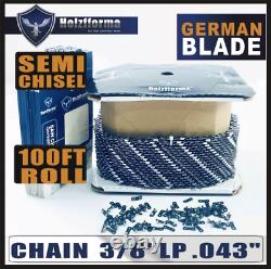 Holzfforma 100FT Roll. 3/8''LP. 043'' Saw Chain Compatible With Stihl Chainsaws