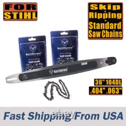 Holzfforma 36in. 404.063 104DL Bar & Skip Ripping Saw Chain For Stihl 088 070