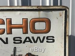 Large Vintage Echo Chainsaw Chain Saw Embossed Sign / Not Stihl / Gas Oil