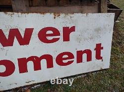 Large vintage Power Equipment Sign 9ftx3ft husqvarna chain saw stihl dewalt