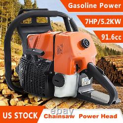 MS660 91.6cc Top Handle Chain Saws Gasoline Power Head Fit For 20/22/24/36in Bar