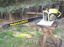 Mcculloch sp125 125 cp pro vintage chainsaw kart 797 790 36 in bar 101b stihl