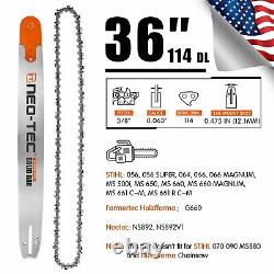 NEOTEC 36'' Chainsaw Bar Chain 3/8'' 0.063'' 114DL For STIHL MS650 MS660 MS661