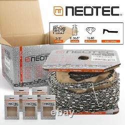Neotec 100ft Roll 3/8 0.063'' 1640DL Full Chisel Chain Replacement For Chainsaw