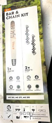 New STIHL 20 Light 04 Bar & 2 Chain Kit No. 6.325.063 81 MS 261 271 3 in 1