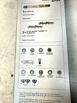 New STIHL 20 Light 04 Bar & 2 Chain Kit No. 6.325.063 81 MS 261 271 3 in 1