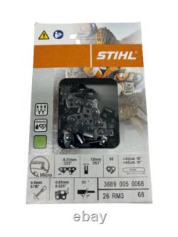 PACK 5 Genuine Stihl 26 RM3 68 Chainsaw Chain 18 OEM 3689 005 0068