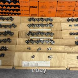 Rare Stihl Oilomatic Chiansaw Chain Guide Diagram With Wood Case 3800-003-6500