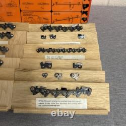 Rare Stihl Oilomatic Chiansaw Chain Guide Diagram With Wood Case 3800-003-6500