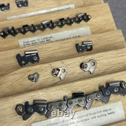 Rare Stihl Oilomatic Chiansaw Chain Guide Diagram With Wood Case 3800-003-6500
