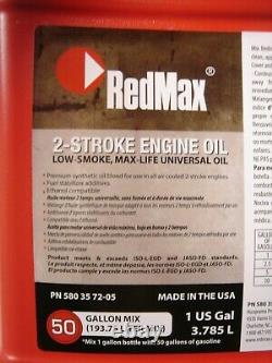 RedMax 4pc 1 gallon jugs 2-cycle trimr blower universal FD 501 ratio oil SAVE