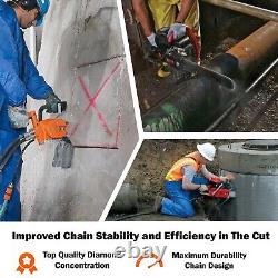 SET of Concrete Chainsaw Chain MIA Fit for ICS, Husqvarna, STIHL MESA DIAMOND